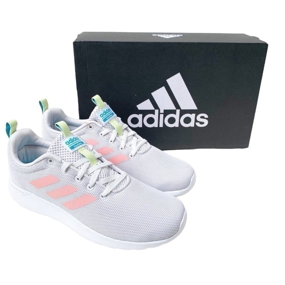 adidas Lite Racer CLN EG3049 Gray Pink Lace Up Running Shoes Size US 7.5 - Picture 9 of 12
